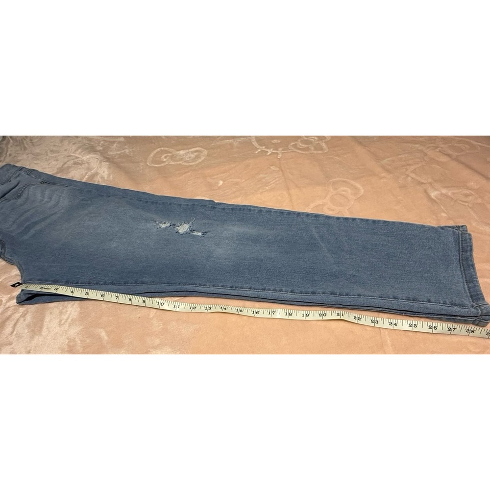 CROWN & IVY Denim High Rise Vintage Straight Size 12 Regular Distressed - Picture 9 of 10